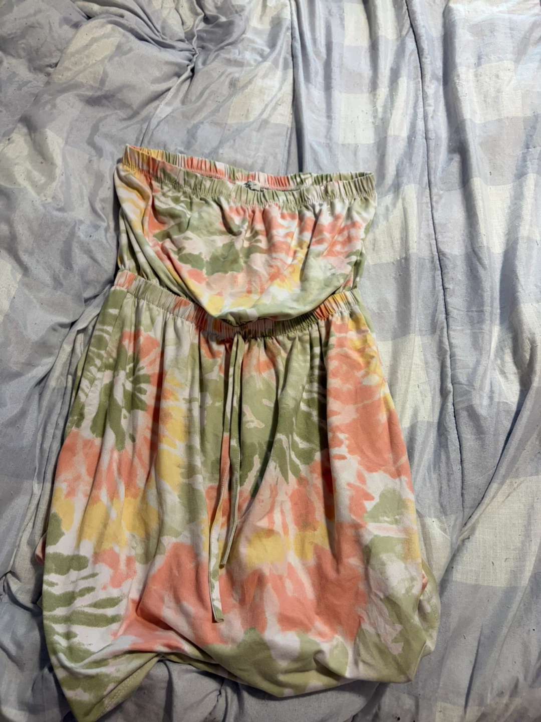 Arden Tie-Dye Strapless Dress