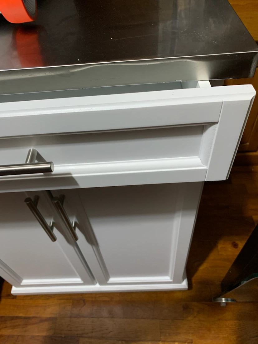 White kitchen island cart with stainless steel top - photo 2