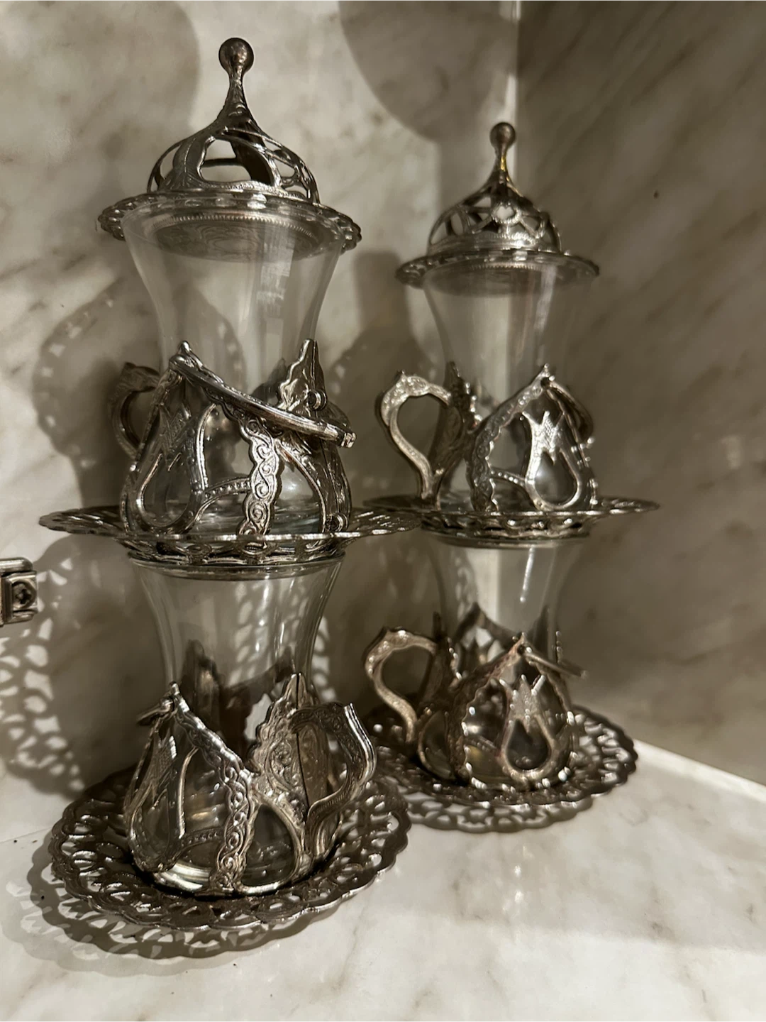 Set of 4 Turkish Tea Glasses - bought in Istanbul