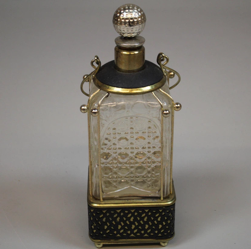 Vintage Crystal and Metal Musical Decanter