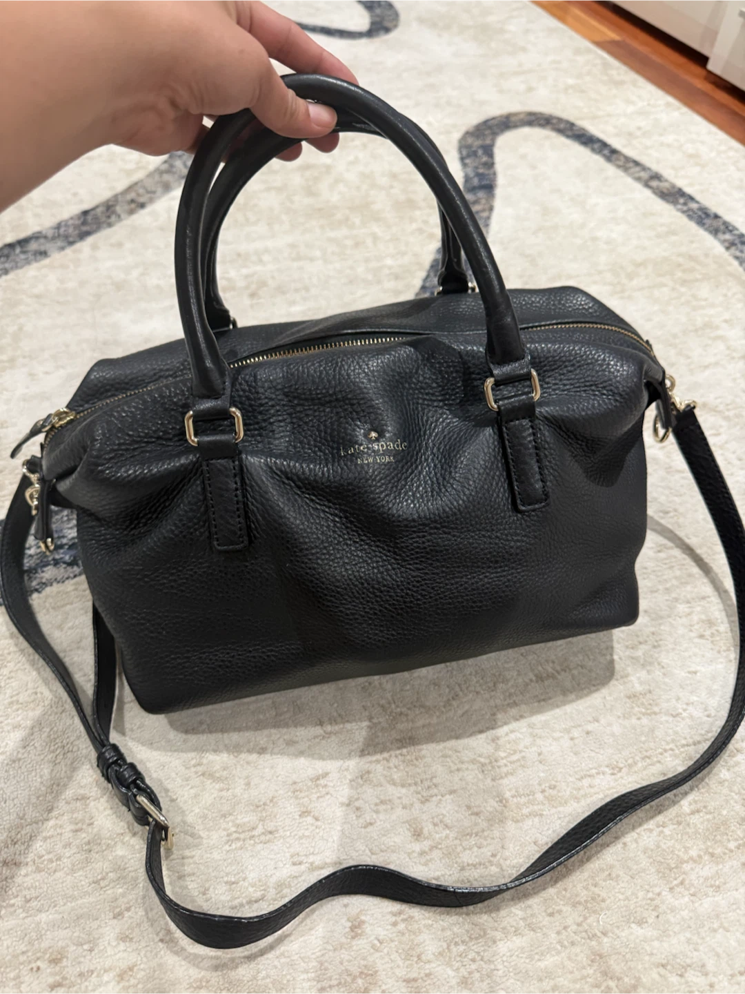 Kate Spade Black Leather Satchel