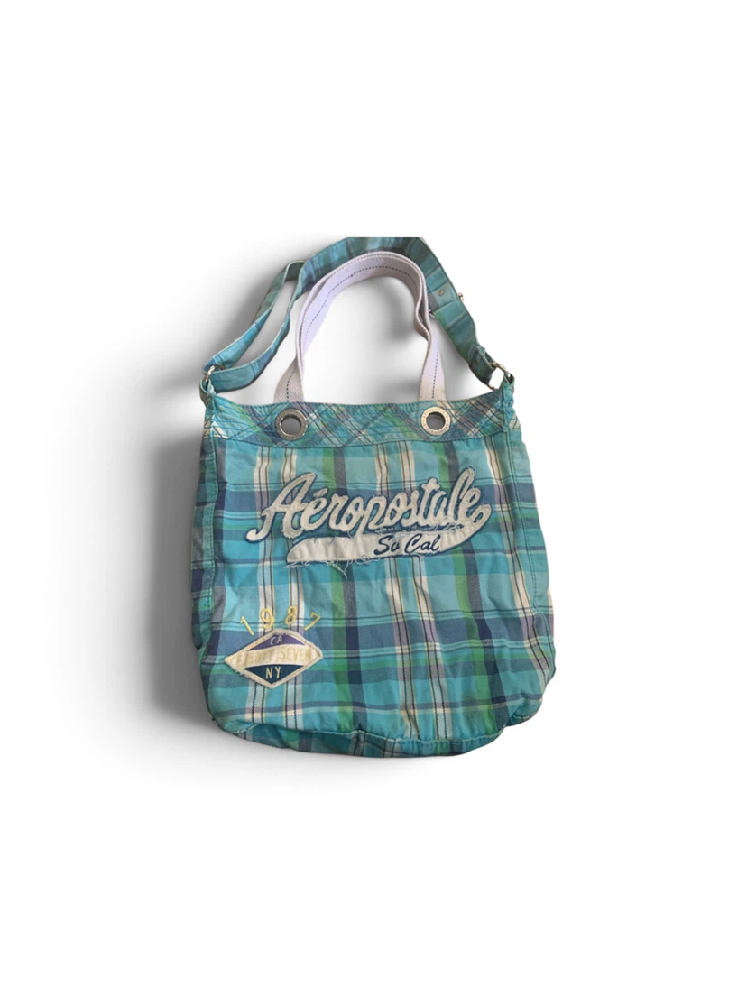 Aeropostale Plaid Tote Bag