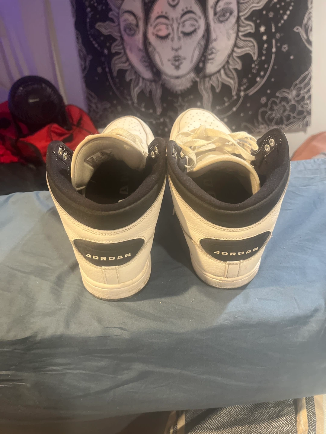 Jordan White and Black High Top Sneakers - photo 2