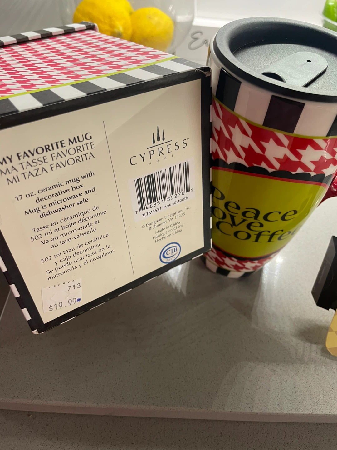 NEW! Peace Love Coffee Latte Travel Mug - photo 3