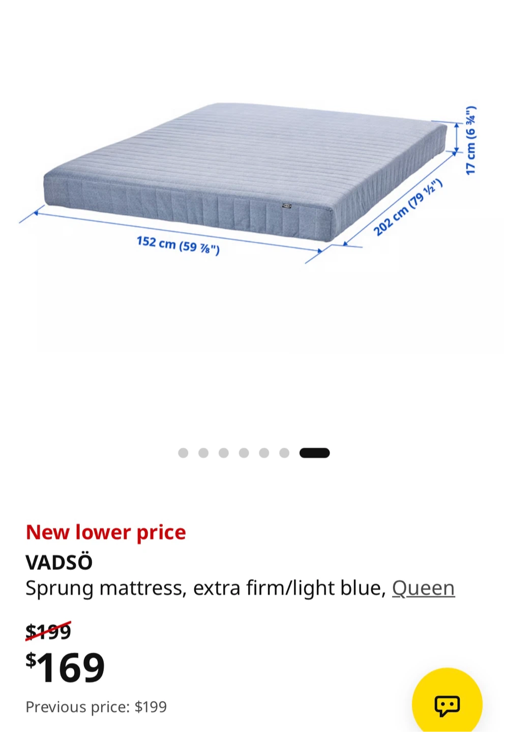 Queen size Bed frame + IKEA VADSÖ Queen Size Sprung Mattress - photo 4