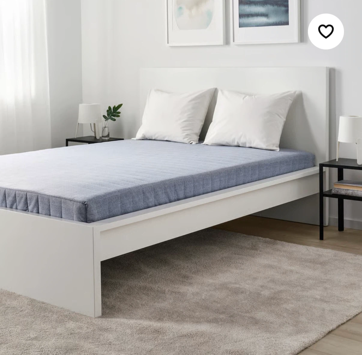 Queen size Bed frame + IKEA VADSÖ Queen Size Sprung Mattress - photo 2