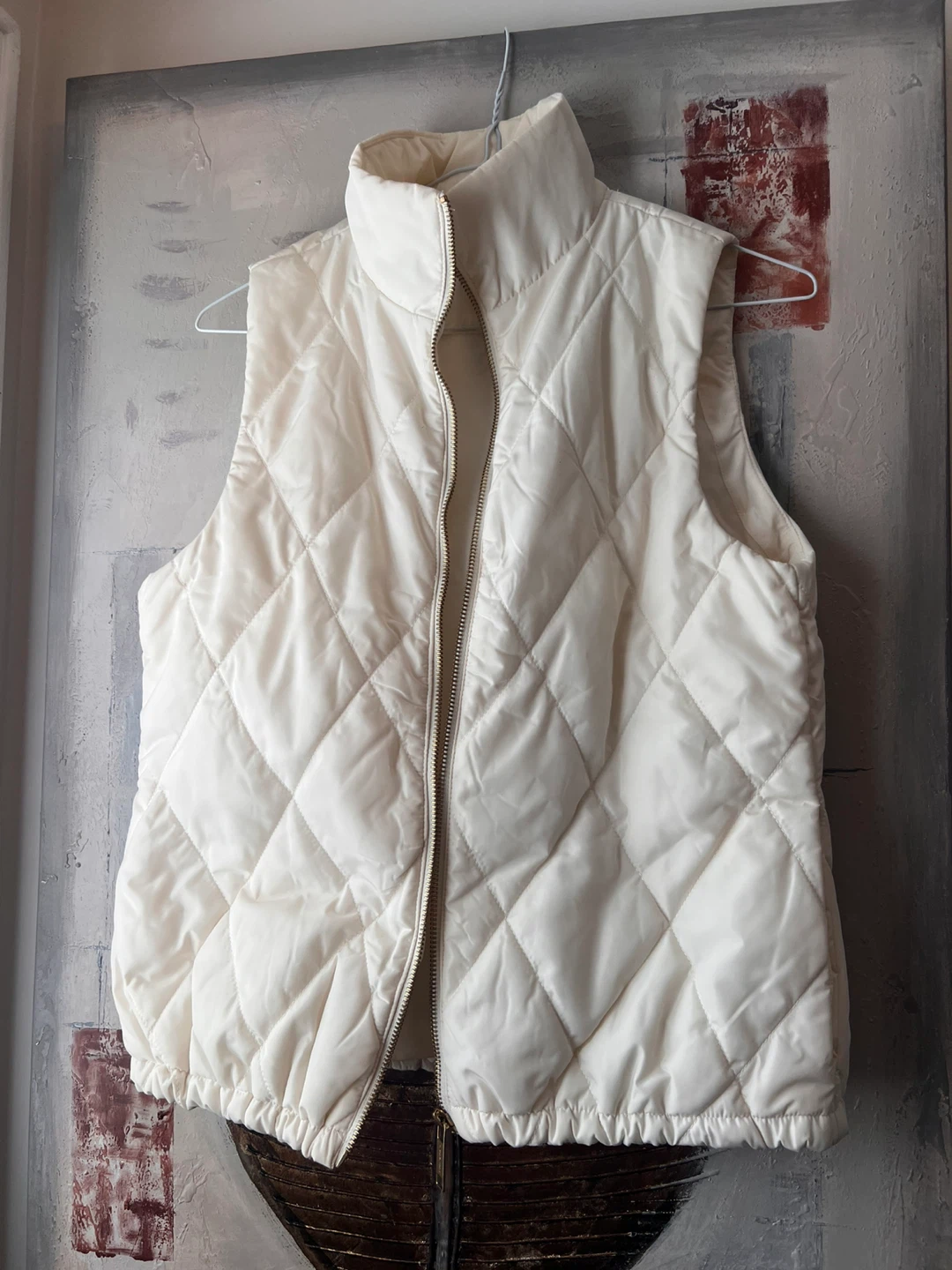 Michael Kors Cream Quilted Vest - xs -$10