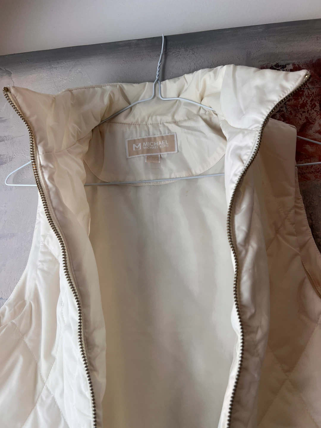 Michael Kors Cream Quilted Vest - xs -$10 - photo 2