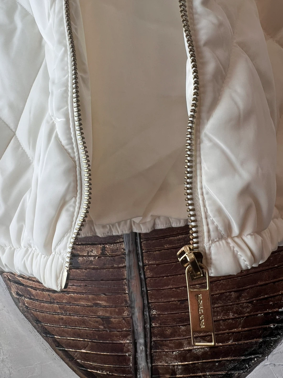 Michael Kors Cream Quilted Vest - xs -$10 - photo 3
