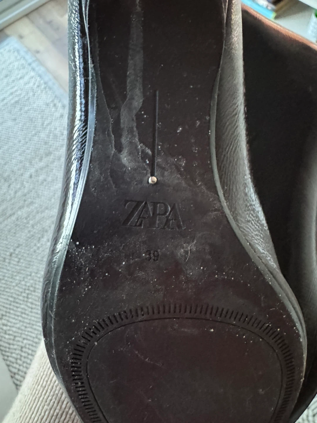 Zara Brown Patent Knee-High Boots size 39 (size 8) - photo 4