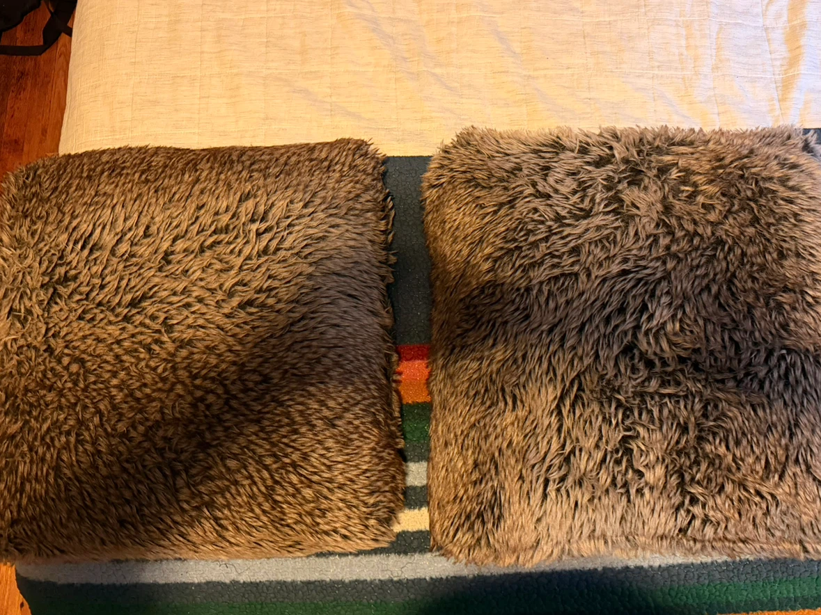 Set of 2 Faux Fur Pillows