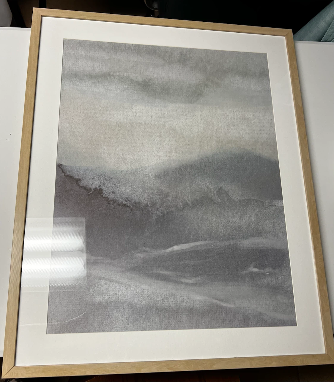 Framed Abstract Gray Landscape Wall Art