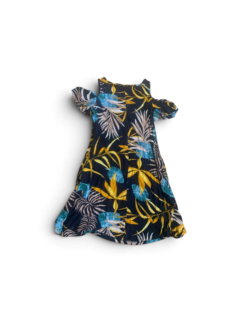 Tropical Print Cold Shoulder Dress - photo 2