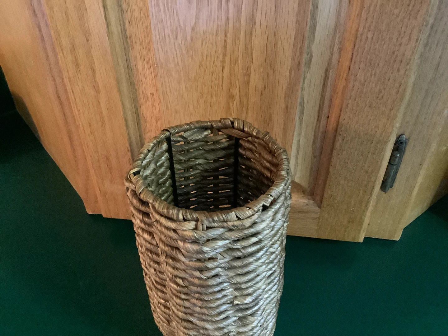 Vt Cylindrical Woven Wicker Accent Table Lamp 🐞 - photo 3