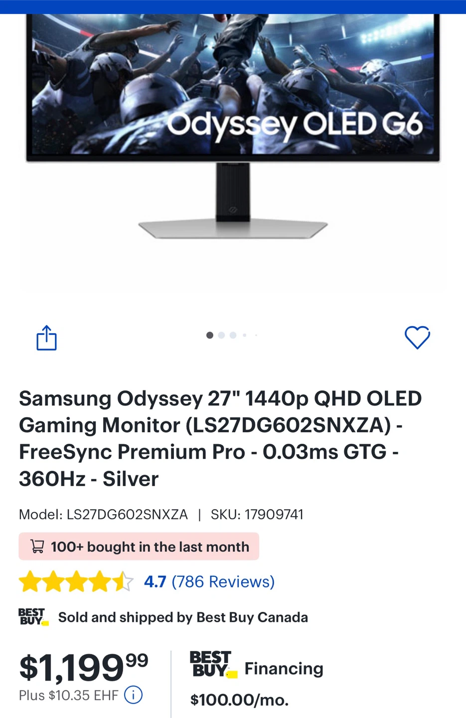 🔥 BRAND NEW Samsung Odyssey OLED G6 27” – 360Hz Gaming Monitor 🔥
