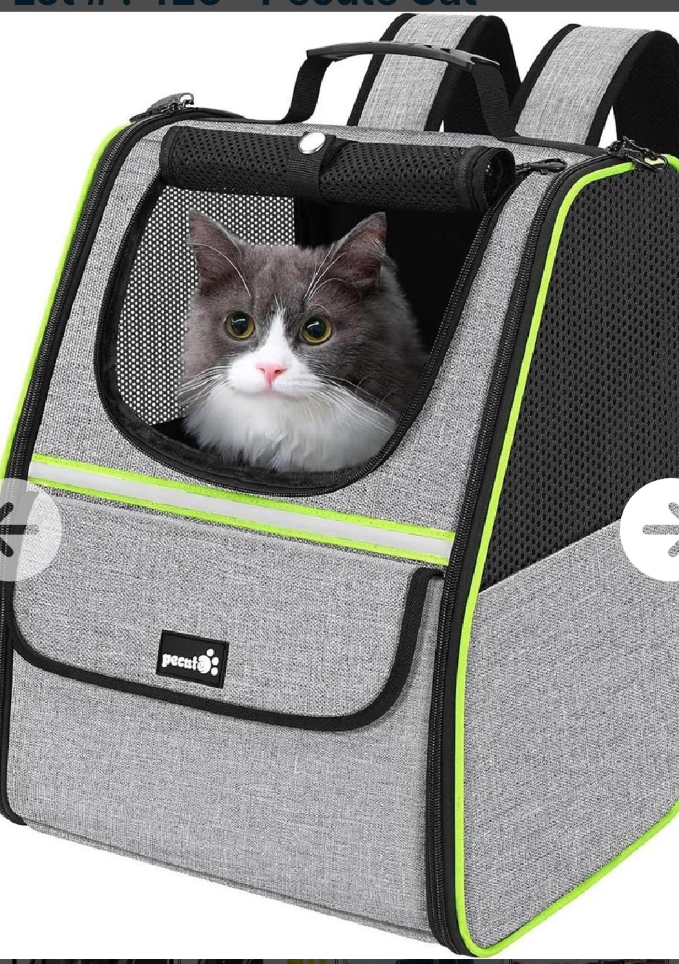 Pecute Pet Carrier Backpack(cat& small dog)