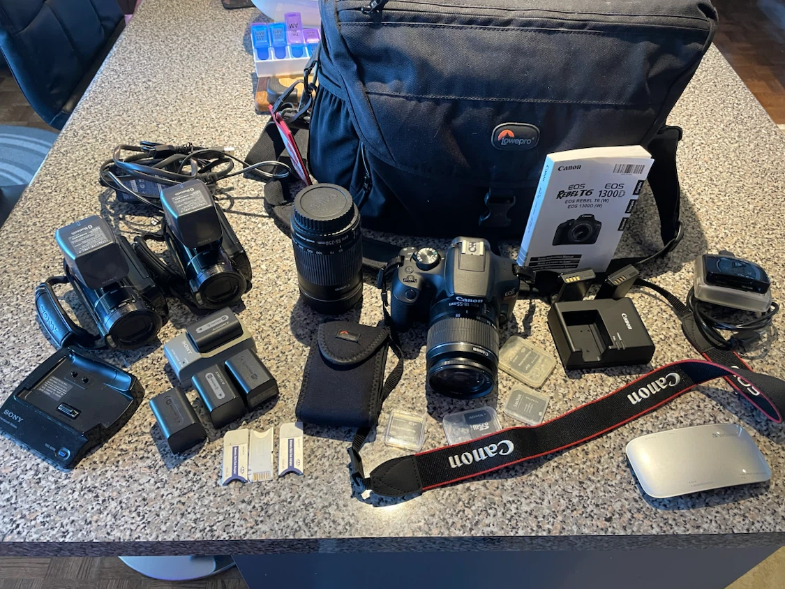 Canon EOS Rebel T6 Bundle with Sony Handycam