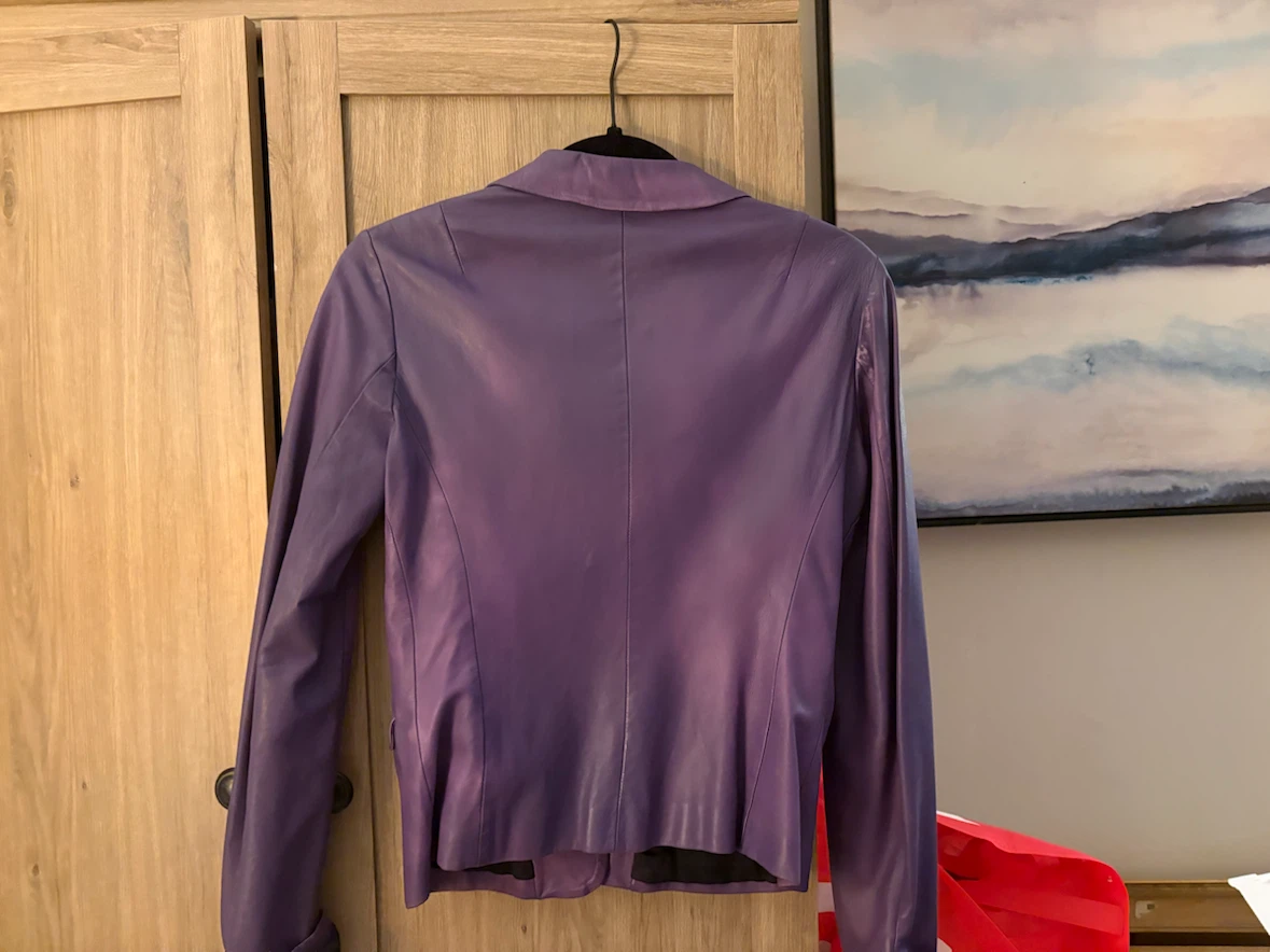 Jil Sander Purple Leather Blazer - photo 2