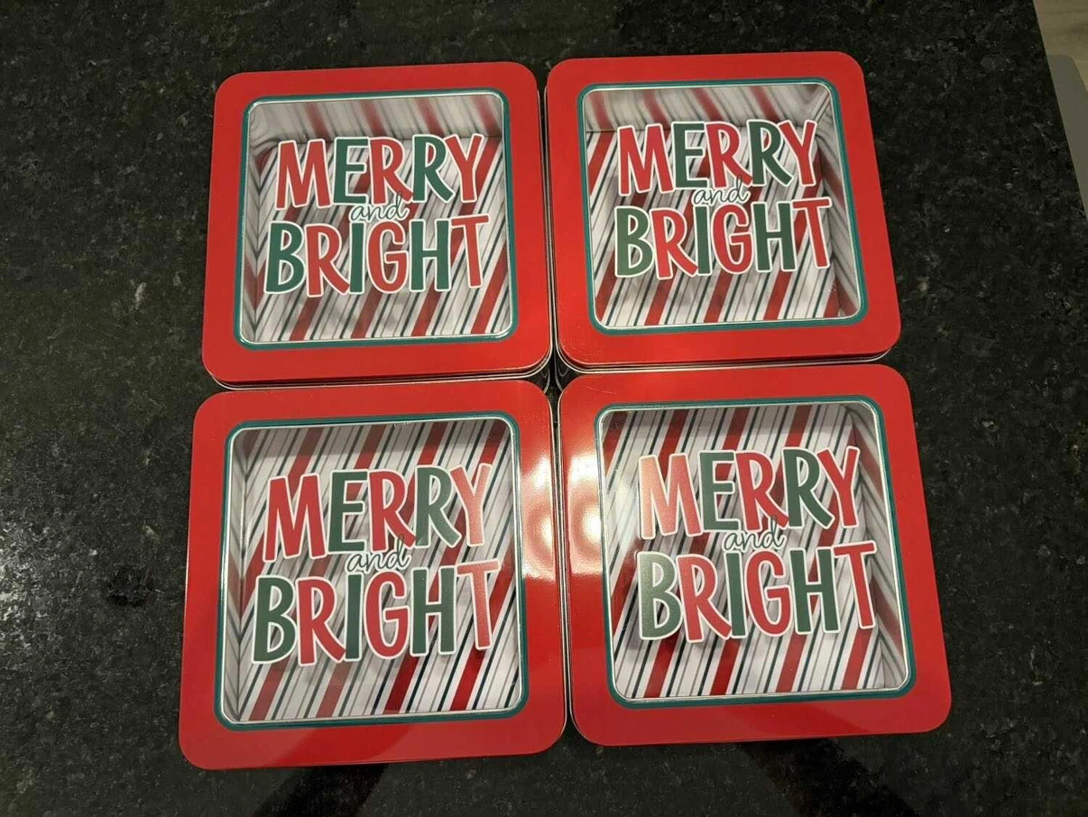4 New “Merry & Bright” Cookie Tins - Pick Up in Alpine Park SW