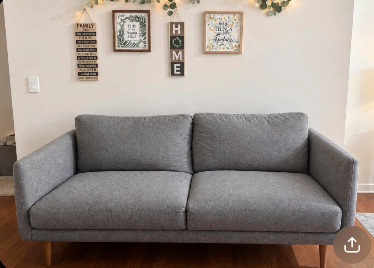 Grey Three-Seater Sofa buy before Oct 10 th