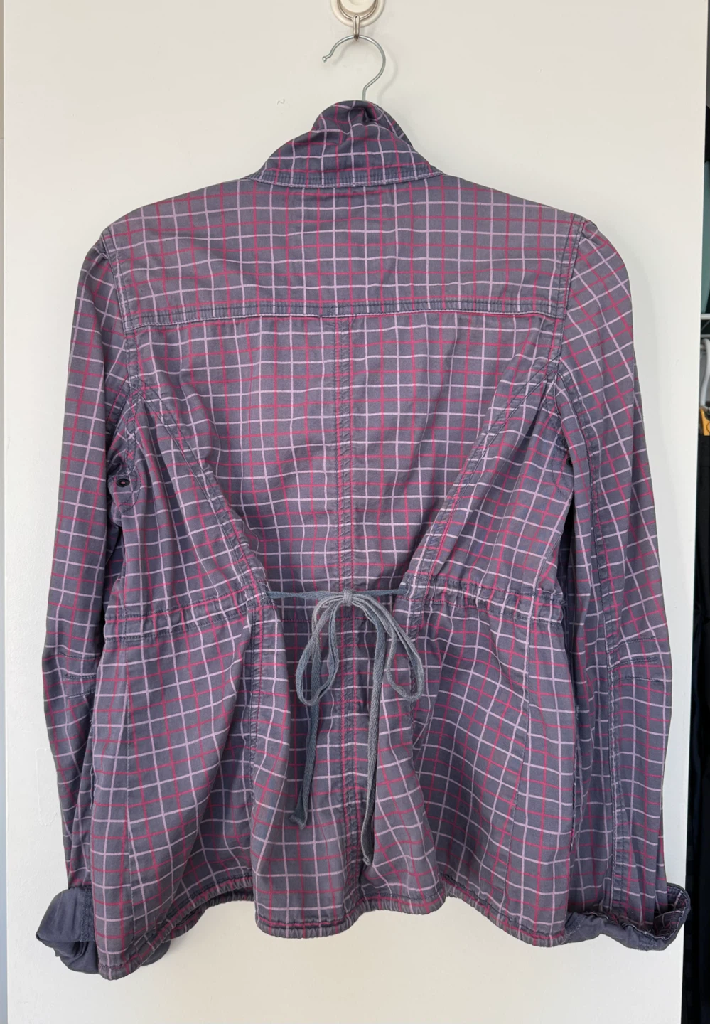 vintage plaid funnel neck jacket - photo 4