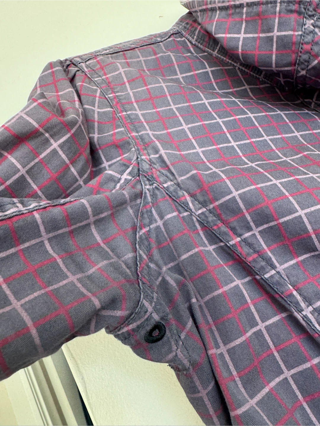 vintage plaid funnel neck jacket - photo 5