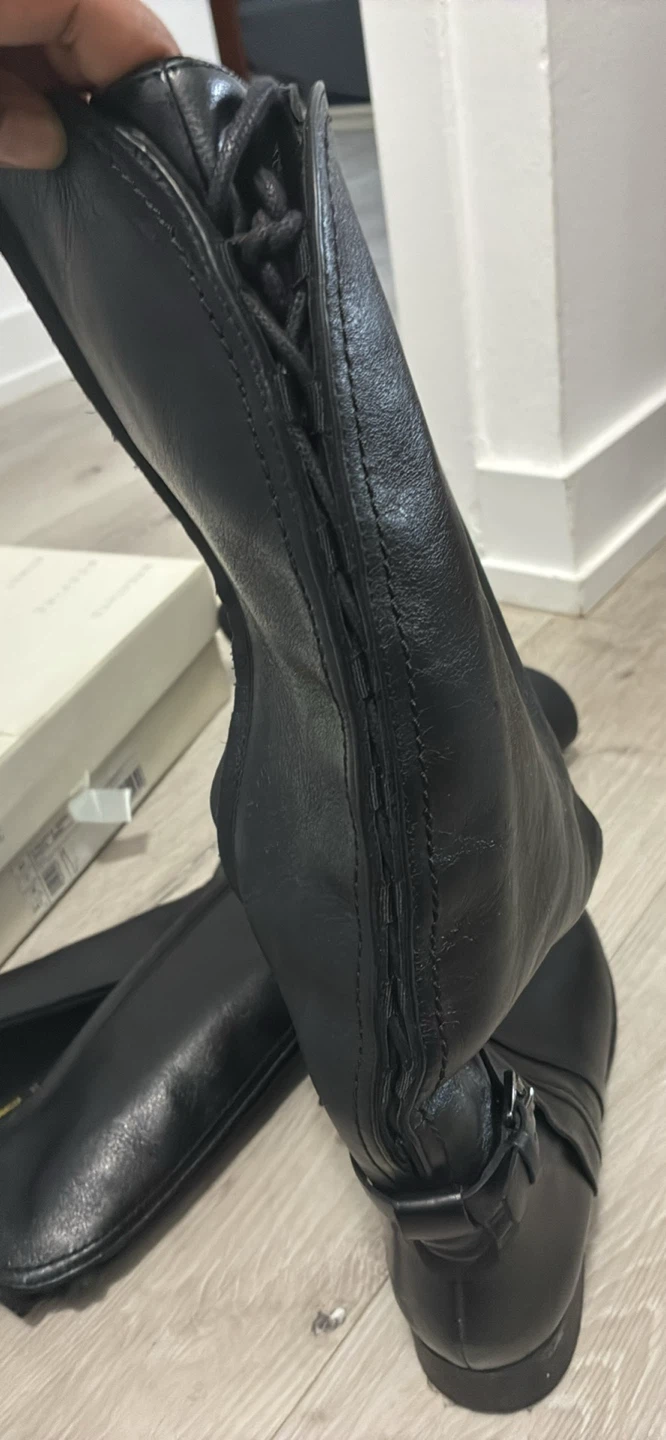 Geox Black Leather Boots Size 37 - photo 3