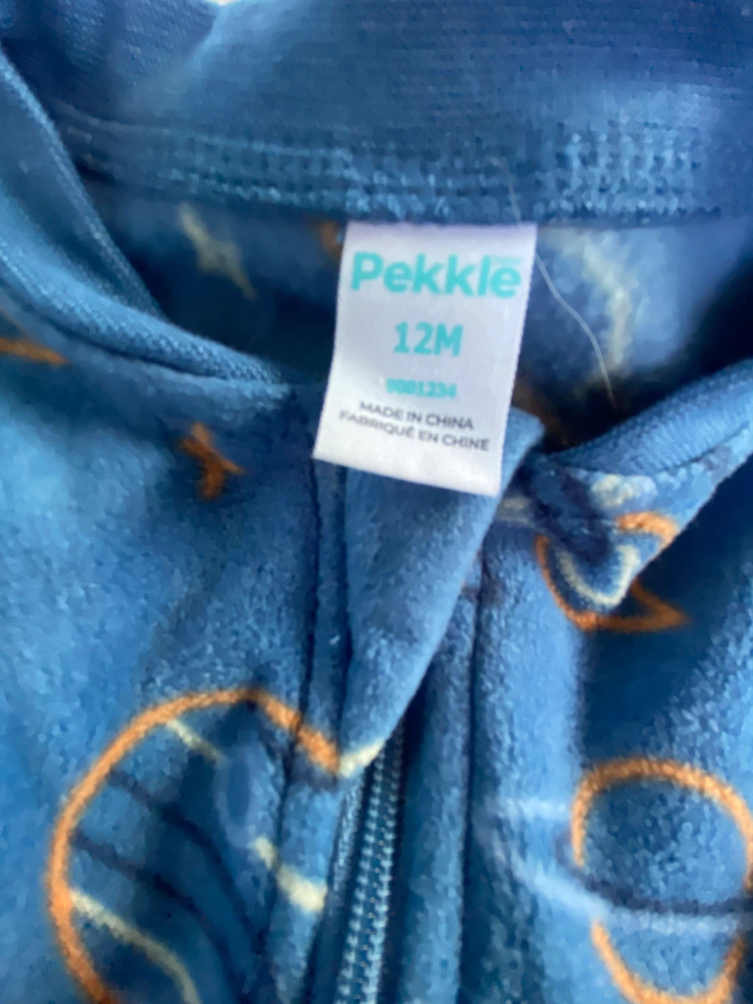 4/$10 12M Pekkle Baby Space Sleeper Blue Fleece - photo 2