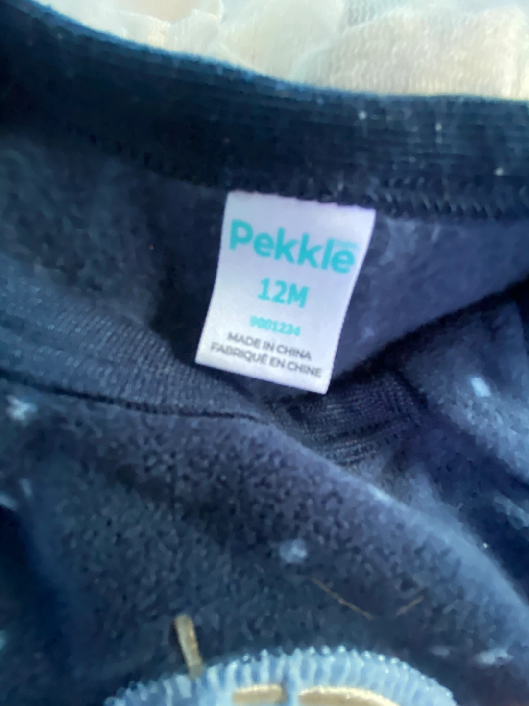 4/$10 Pekkle Space Print Fleece Onesie 12M - photo 2