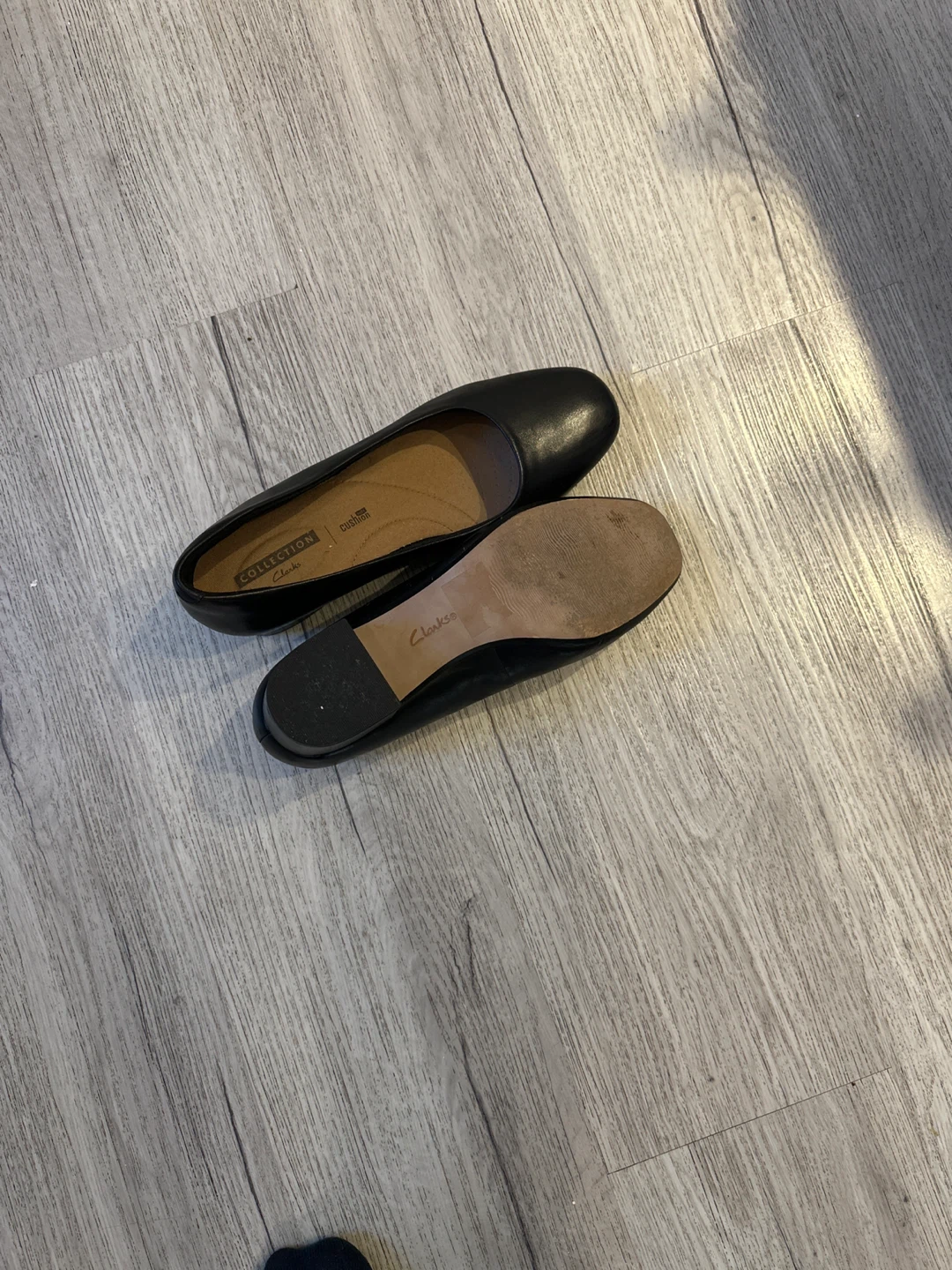 Clarks Collection Black Flats Size 10
