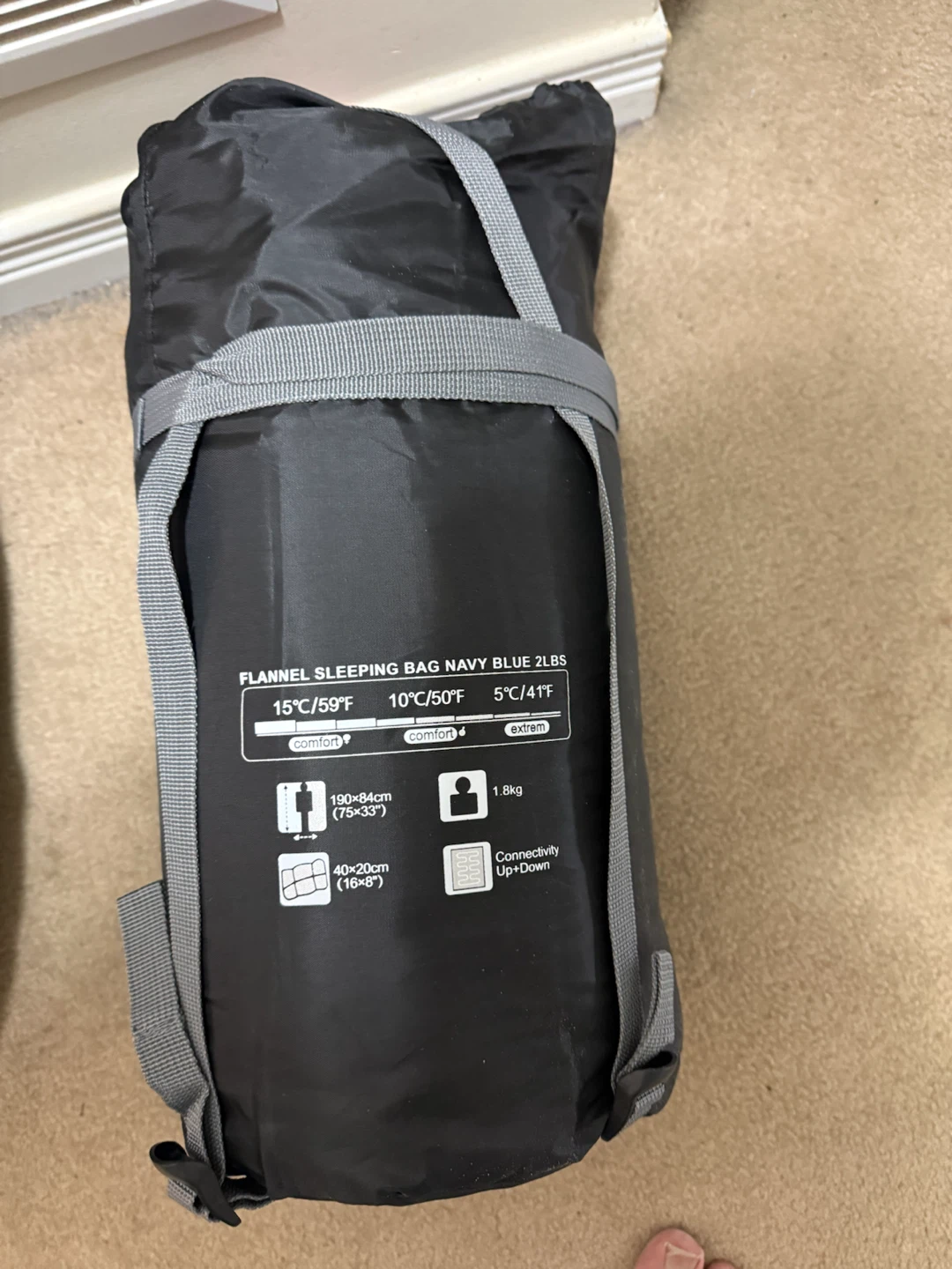 Redcamp Flannel Sleeping Bag - Navy Blue - photo 5