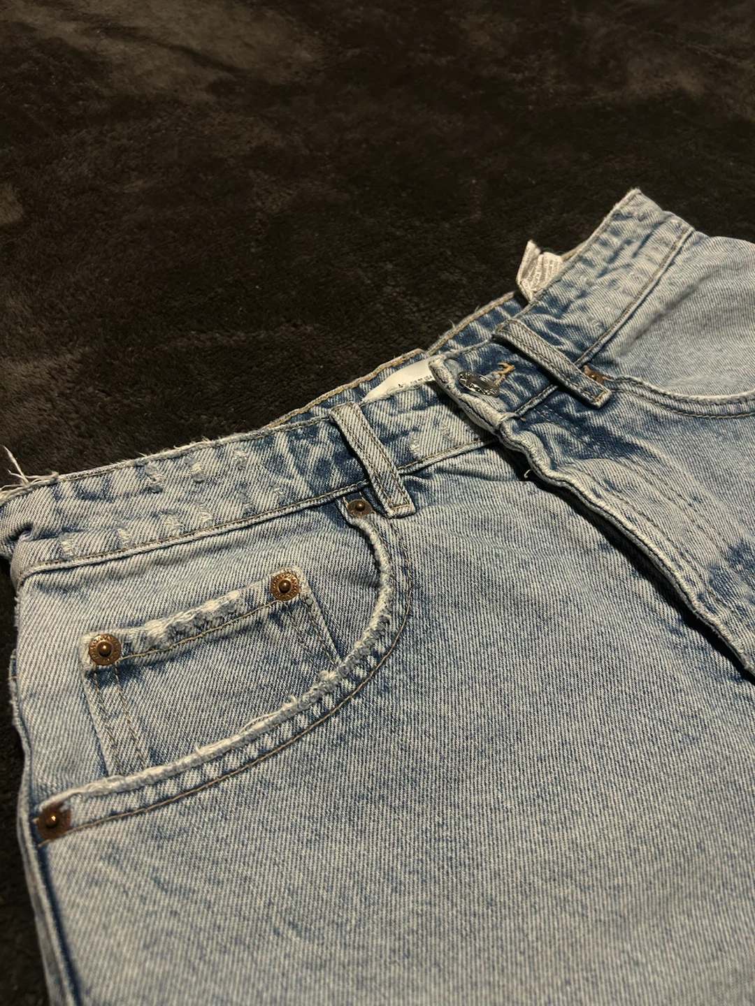 Zara Denim Cutoff Shorts Size 4 - photo 3