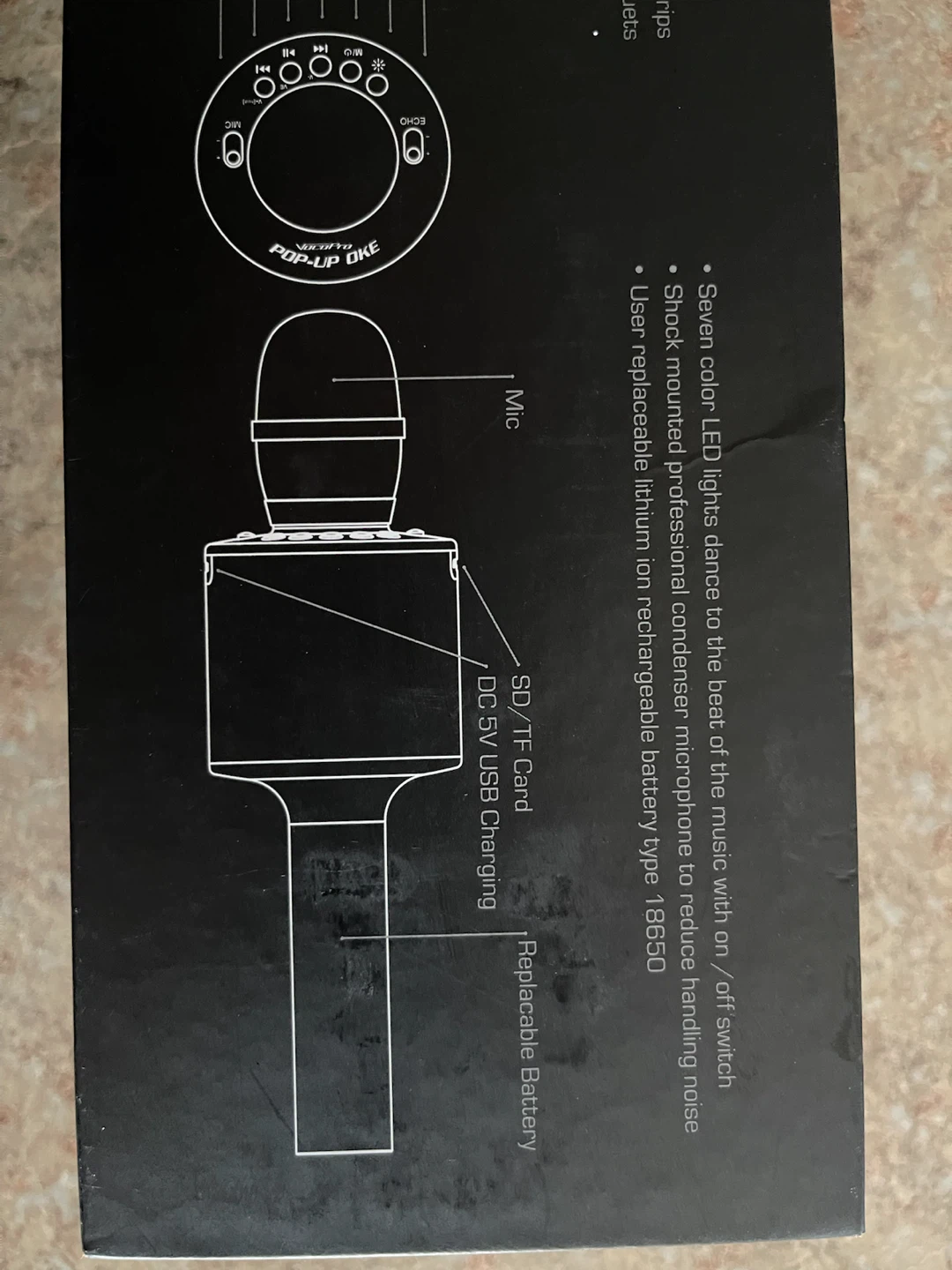 VocoPro Pop-Up Oke Wireless Karaoke Microphone - photo 2