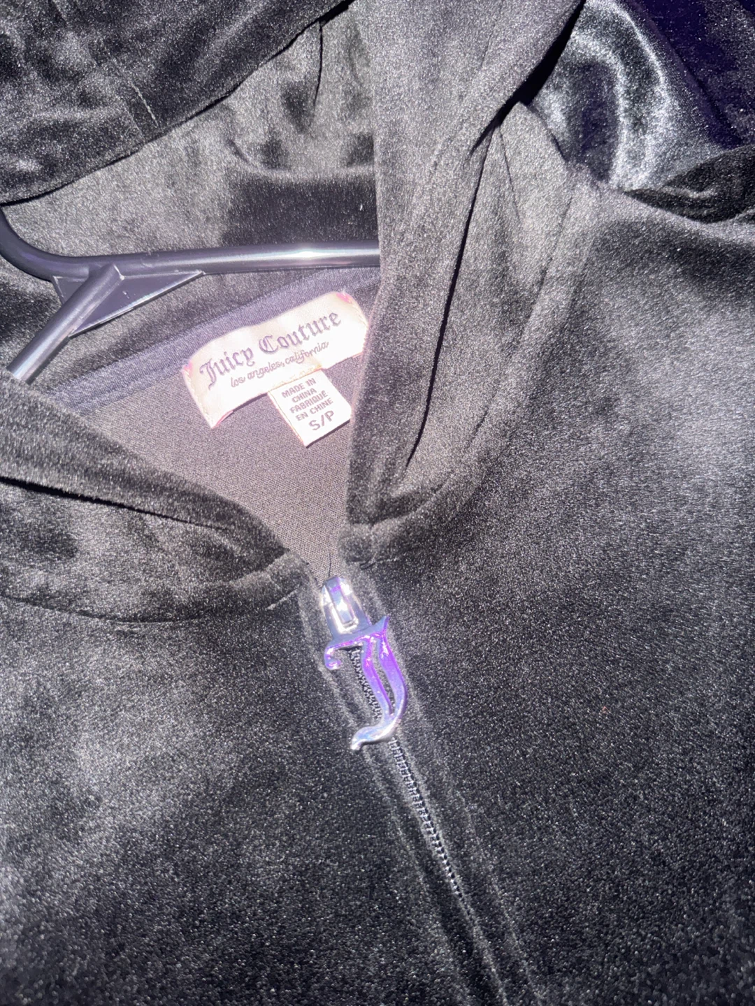 Juicy Couture Black Velour Zip-Up Hoodie - photo 3