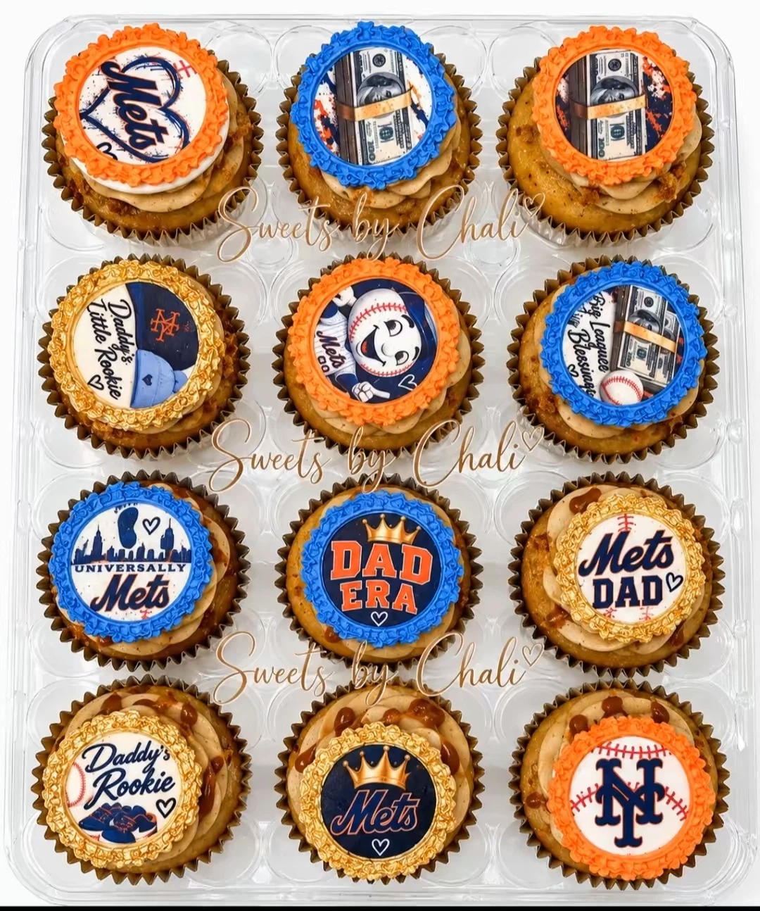 Custom New York Mets Themed Cupcakes