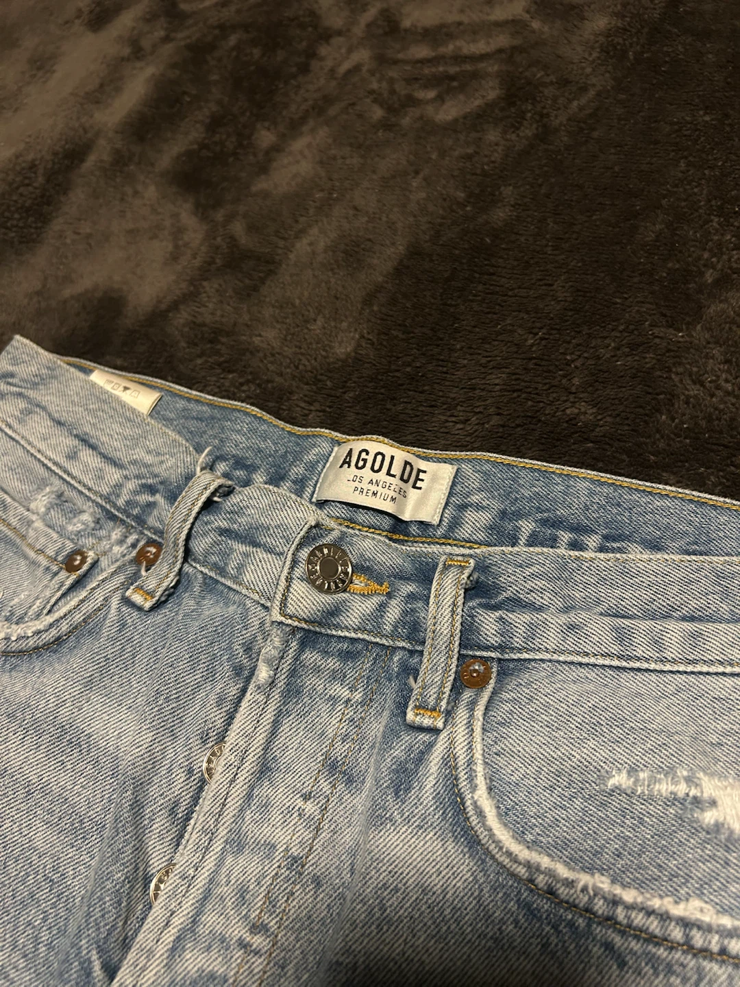 AGOLDE Distressed Denim Shorts