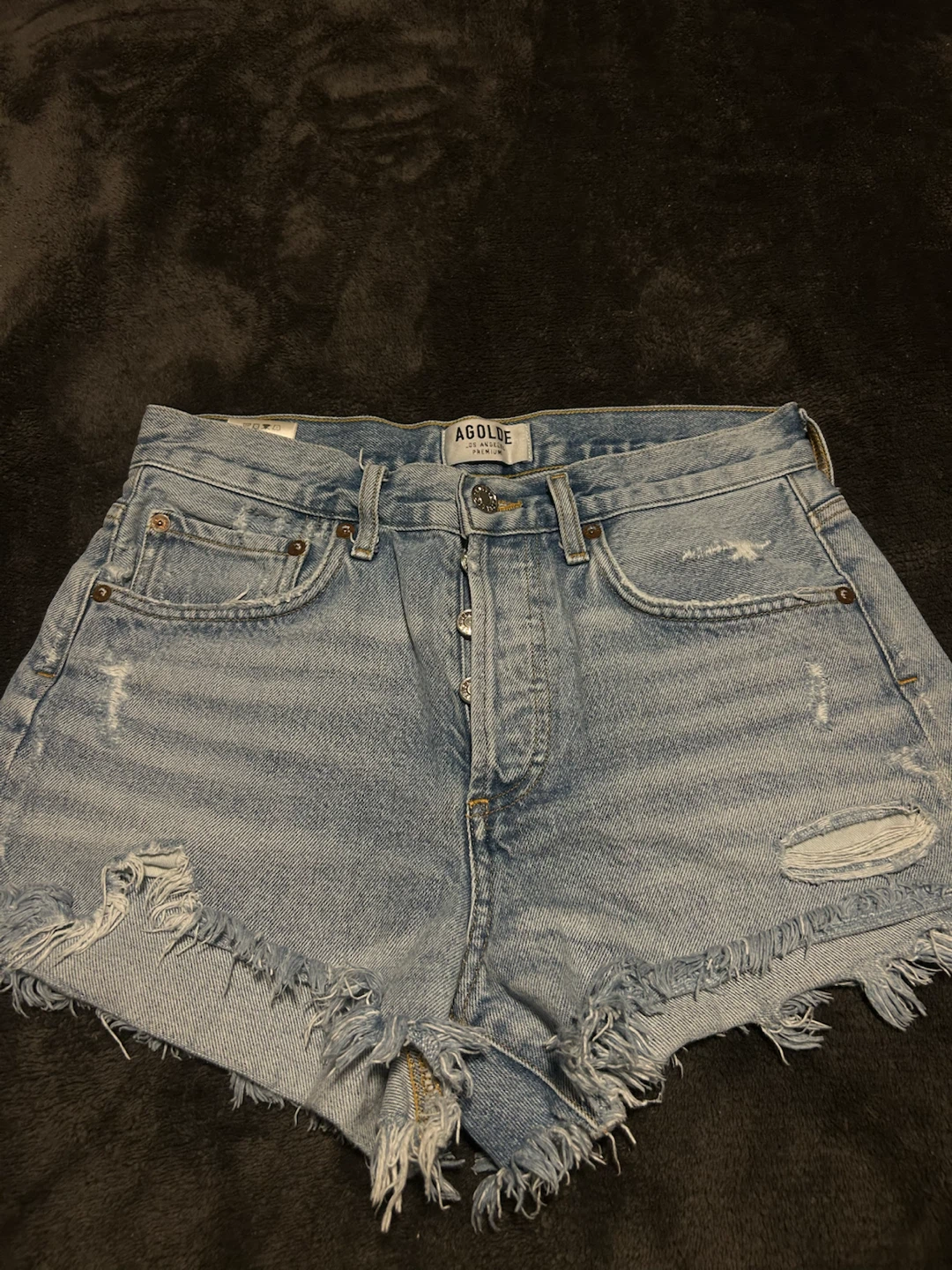AGOLDE Distressed Denim Shorts - photo 2