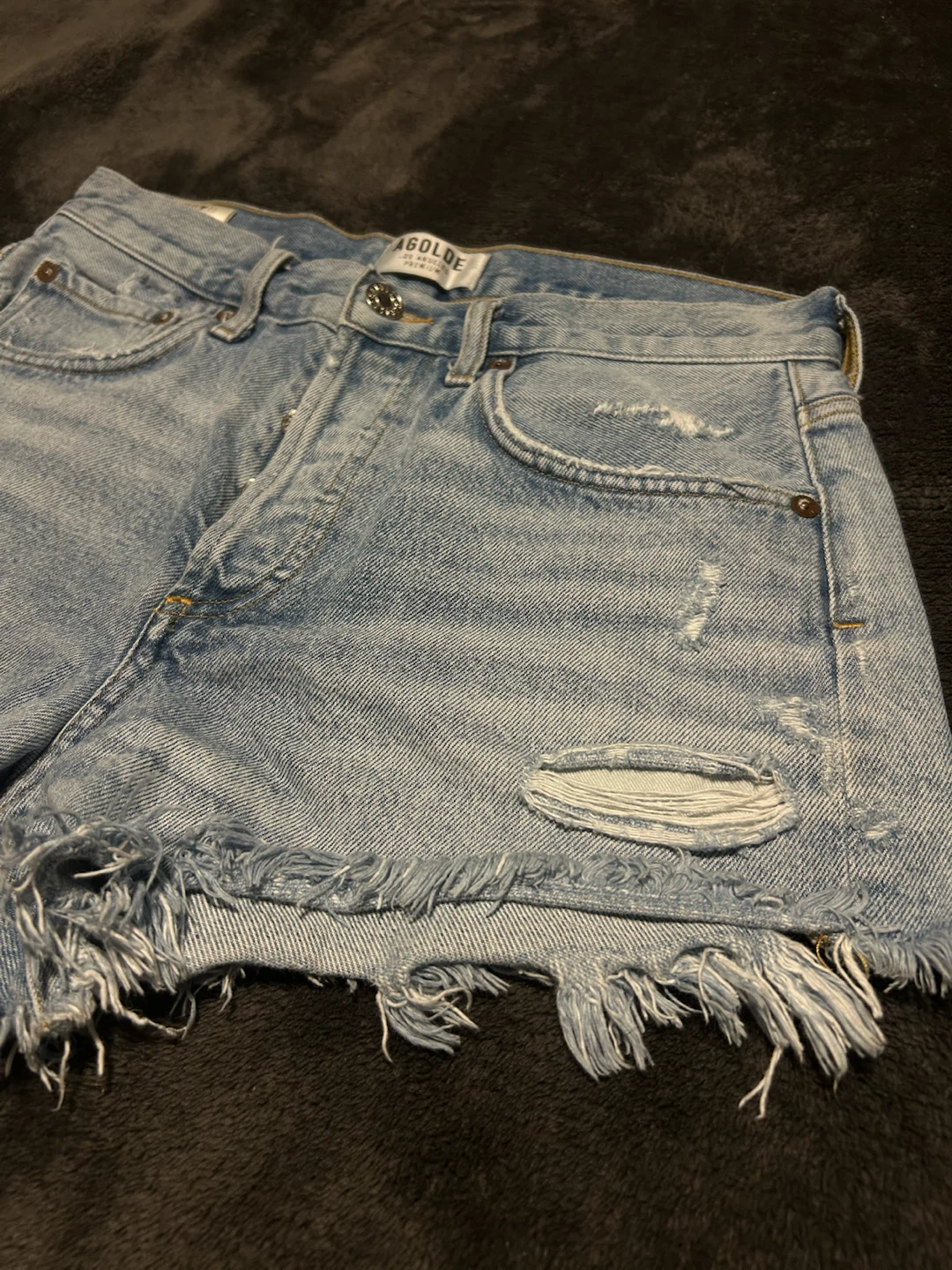 AGOLDE Distressed Denim Shorts - photo 3