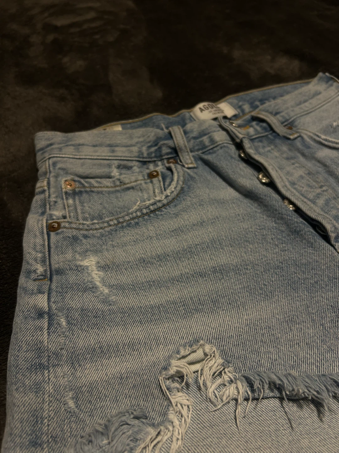AGOLDE Distressed Denim Shorts - photo 5