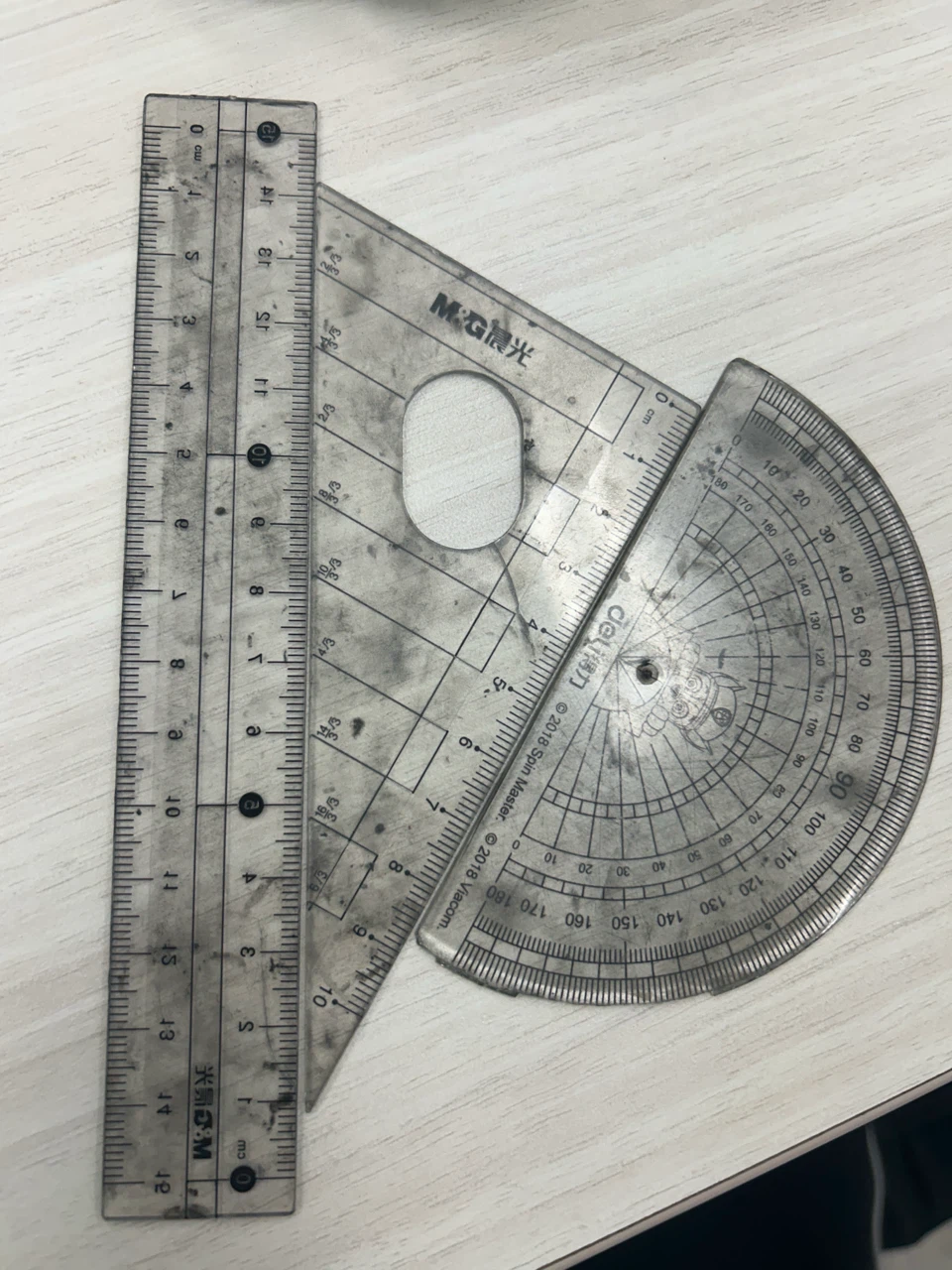 M&G and Deli Geometry Ruler Set
