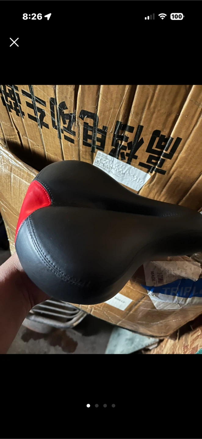 Bicycle Saddle Seat Black and Red