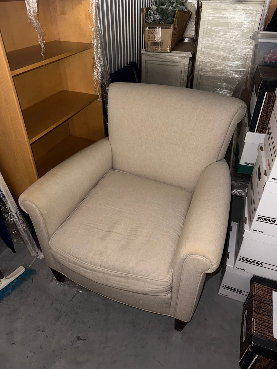 Beige Upholstered Armchair (2 chairs) - photo 2