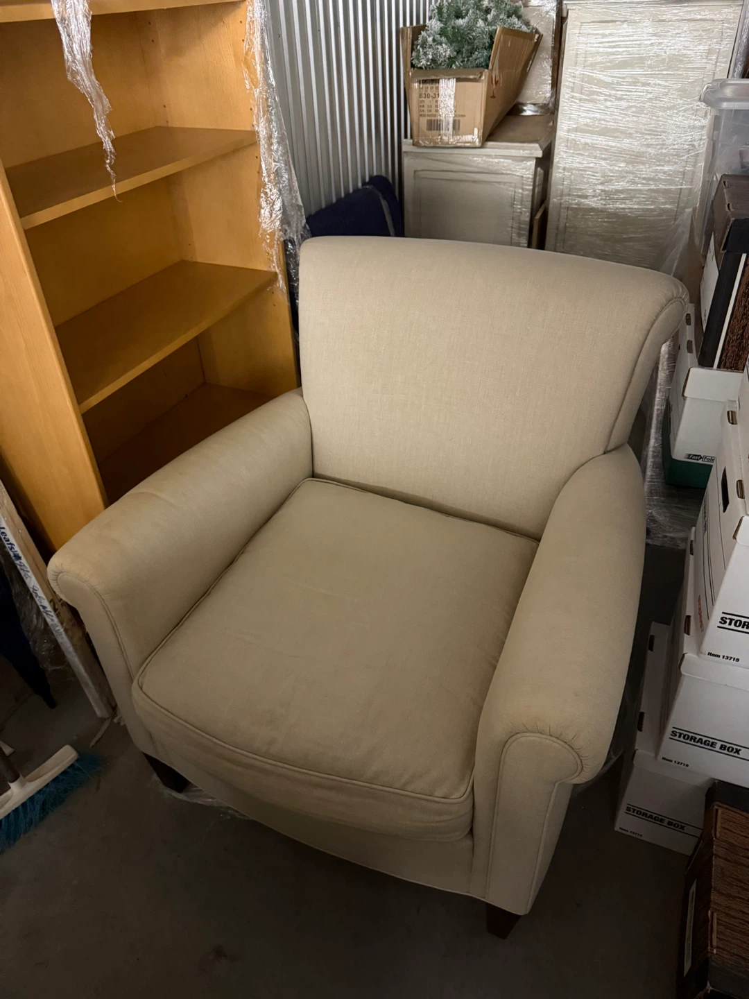 Beige Upholstered Armchair (2 chairs) - photo 3