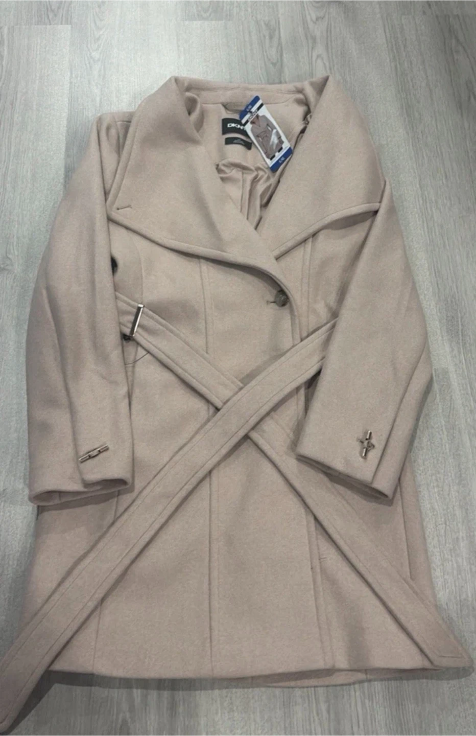 DKNY Pull Over Wool Coat new Size L