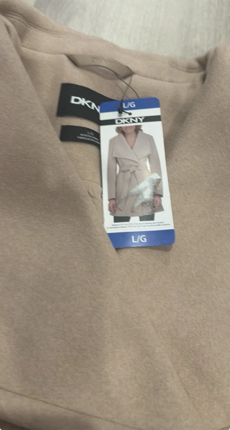 DKNY Pull Over Wool Coat new Size L - photo 3