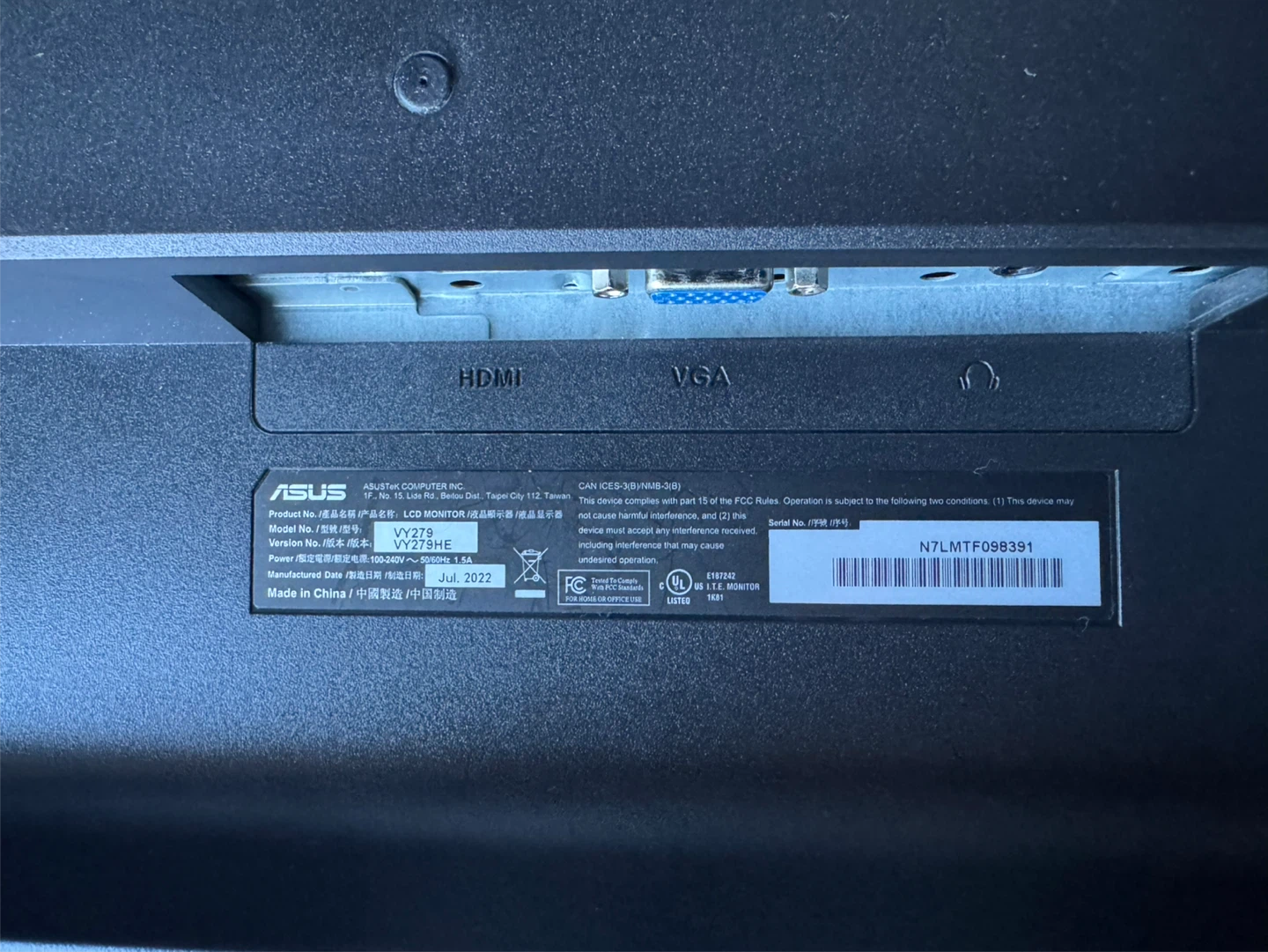 FREE ASUS VY279HE 27-inch Monitor - photo 3