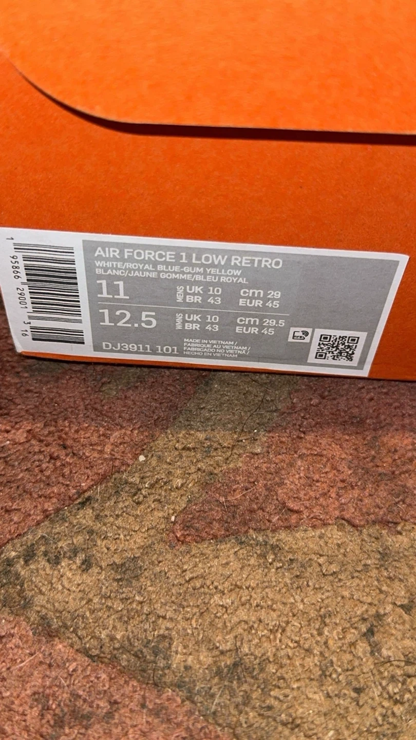 Nike Air Force 1   107 low colour of month varsity royal gum - photo 3