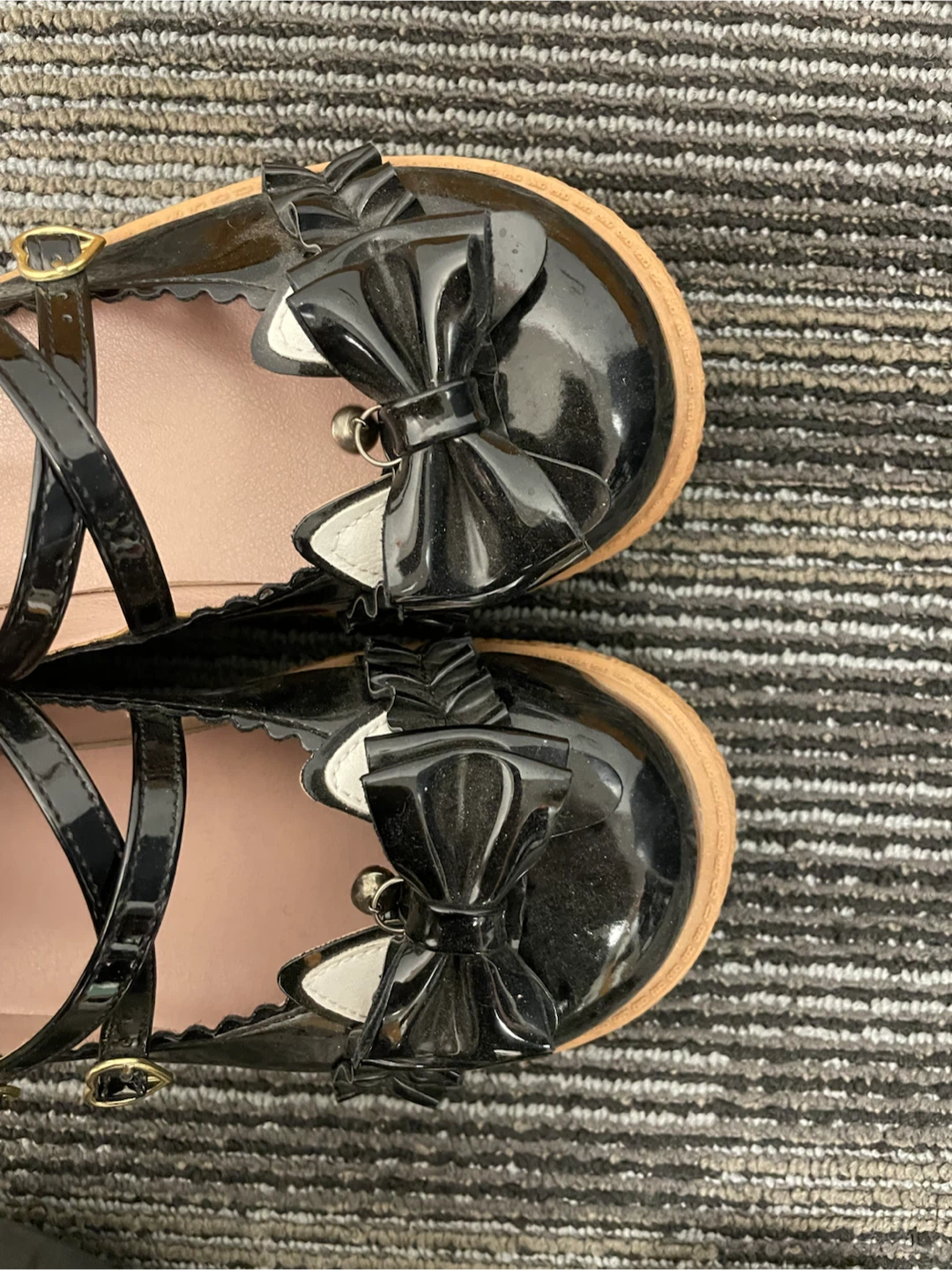 Black cat Lolita style shoes size 9 - photo 3