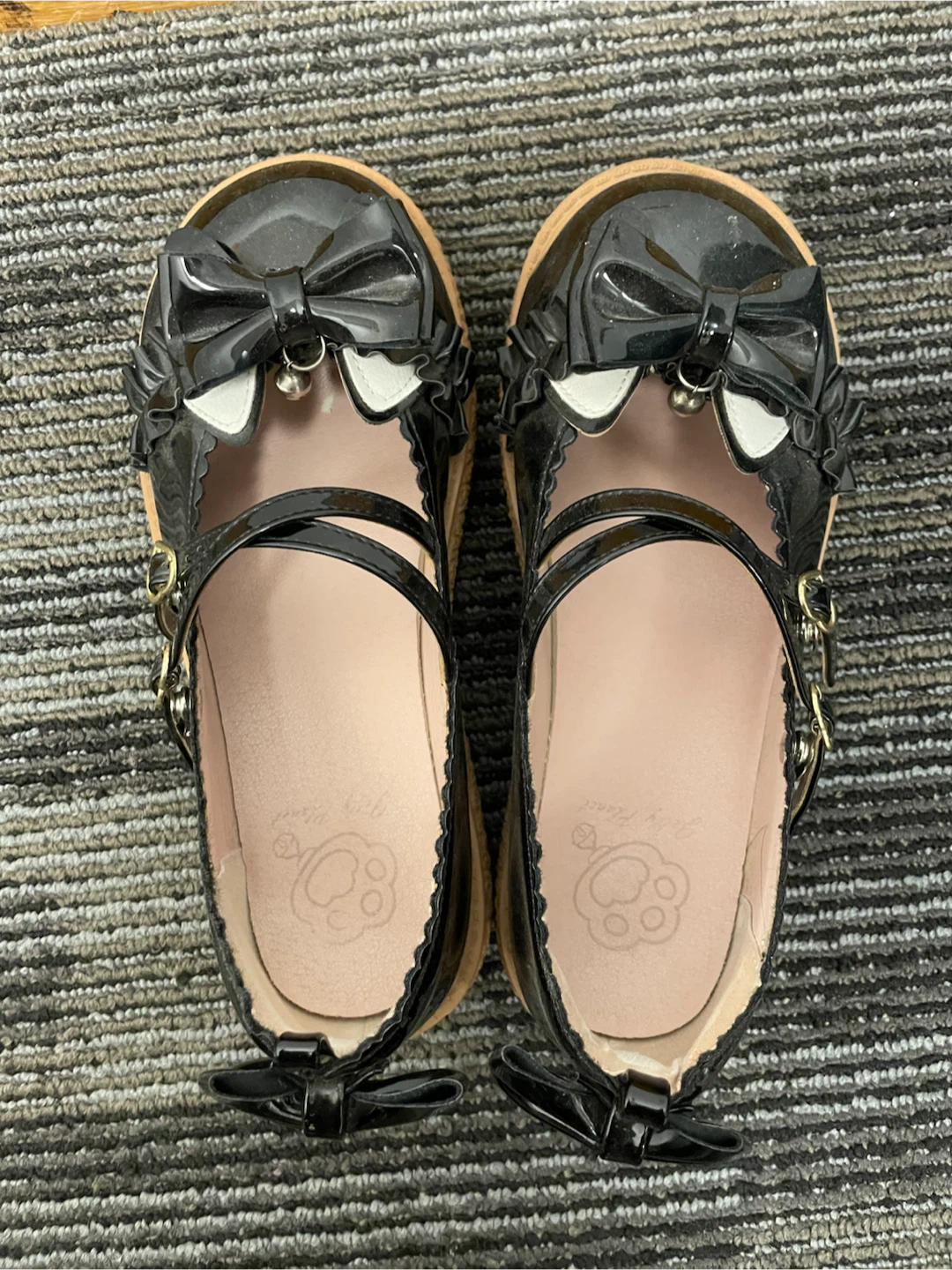 Black cat Lolita style shoes size 9 - photo 4
