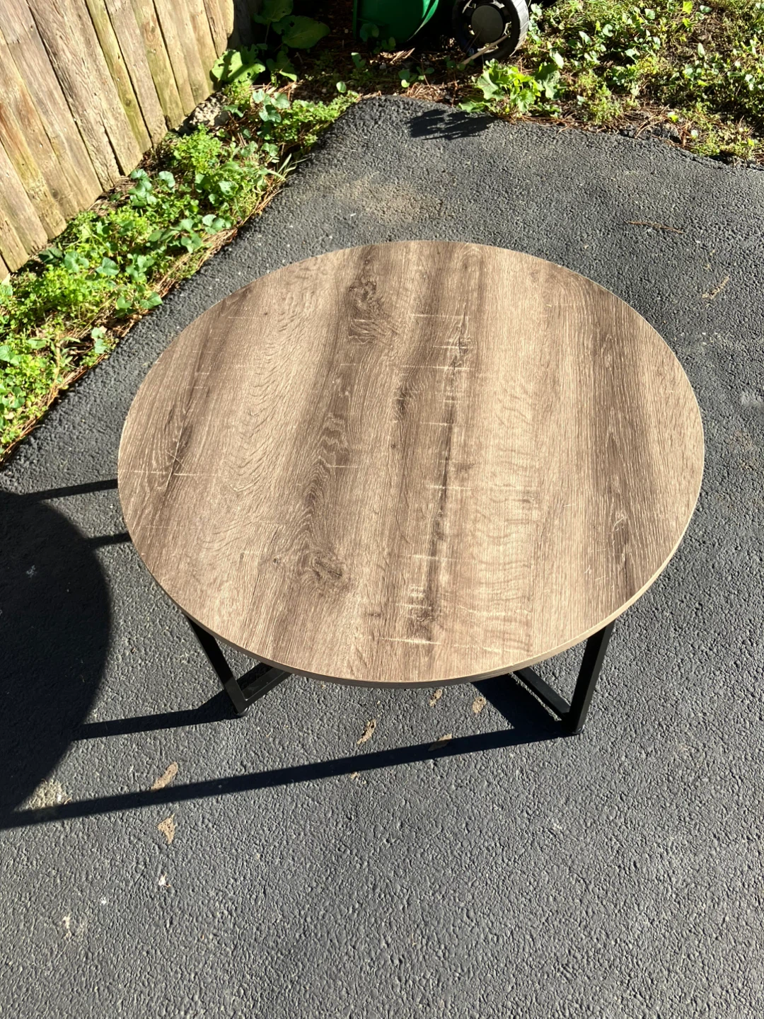Round Wood Coffee Table - photo 2
